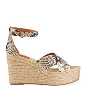 Tory Burch Snakeskin Wedge Sandals